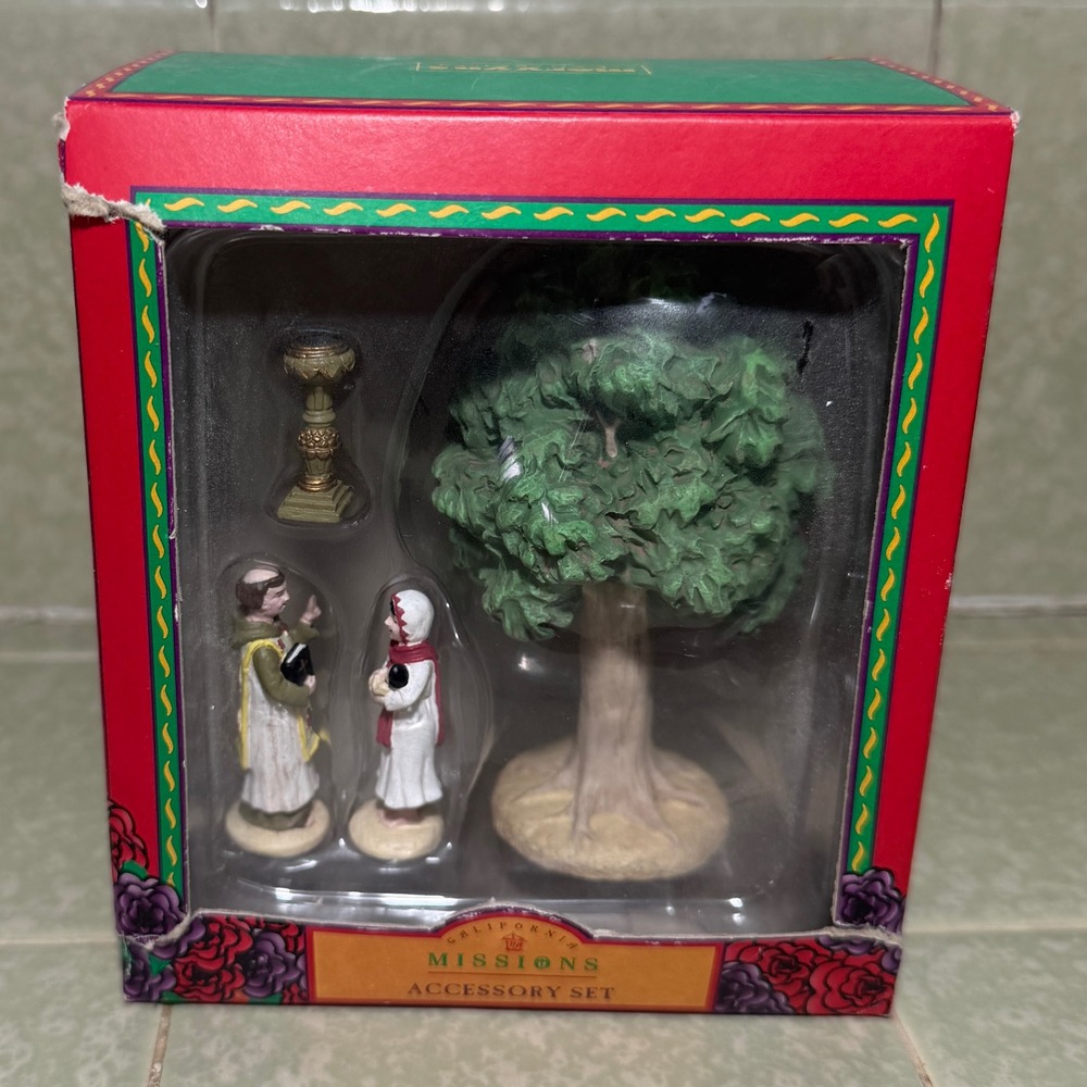 California Missions Accessory Set Mervyns Baptism Scene and Tree Vintage Village
